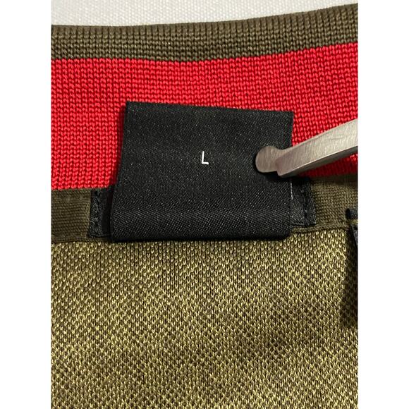 Hugo Boss Men’s Zip-Up Polo Shirt Size Large Brown Houndstooth Print - Picture 7 of 10